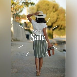 Everything in the closet Is open to offers.